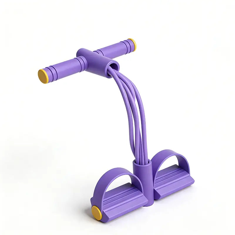 Multi-Functional Pedal Resistance 6-Strand Heavy Duty Abdominal Crunch Fitnessequipment - Leg & Core Workout, Sit-Up Assist,Home Gym Exercise, Non-Slip Foot Pedal &Resistance Bands (Portable)